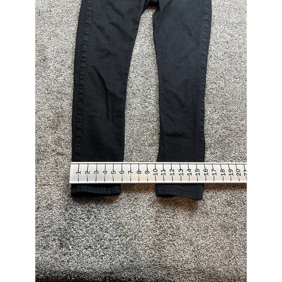 Levi Strauss 505 Jeans Mens 32x29 Regular Fit Black Denim Straight Leg - Picture 3 of 12